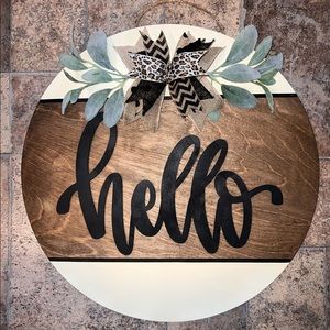 “Hello” door hanger